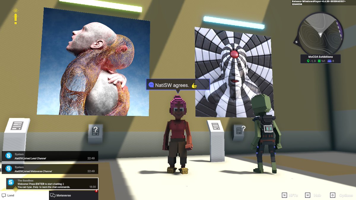 NSwaiger's tweet photo. @TheSandboxGame @MOCDA_ I just participated in the #TheSandbox weekly contest for a chance to win 200 mSAND! Here is my favorite piece from the ‘Impossible Worlds’ exhibition, check out my screenshot below!
👇 https://t.co/ooMcMISVwo