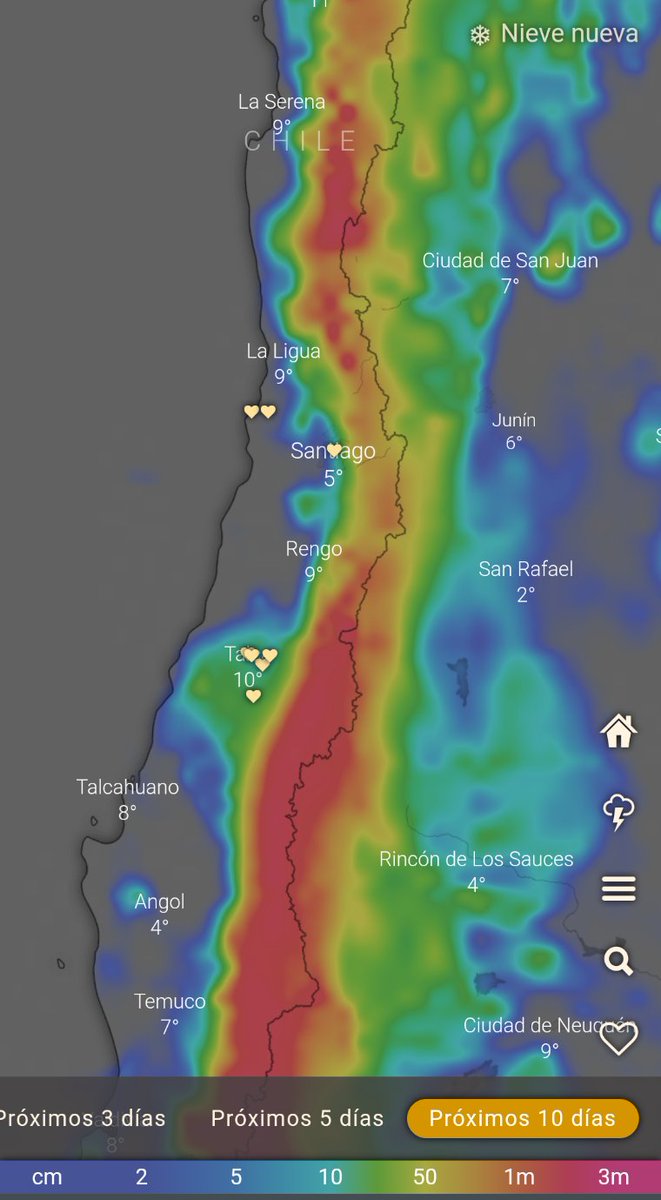 EdoWeatherman's tweet photo. En observación.
Las proyecciones de modelos para próximos 5 días son tremendas, posible nieve a muy baja altura, más lluvia que puede dejar el norte chico con superávit, lluvia para la zona central.
Si se cumple todo, este invierno rompería con años de sequía.
Posible ❄️ en Talca https://t.co/oeWUBeYd5R