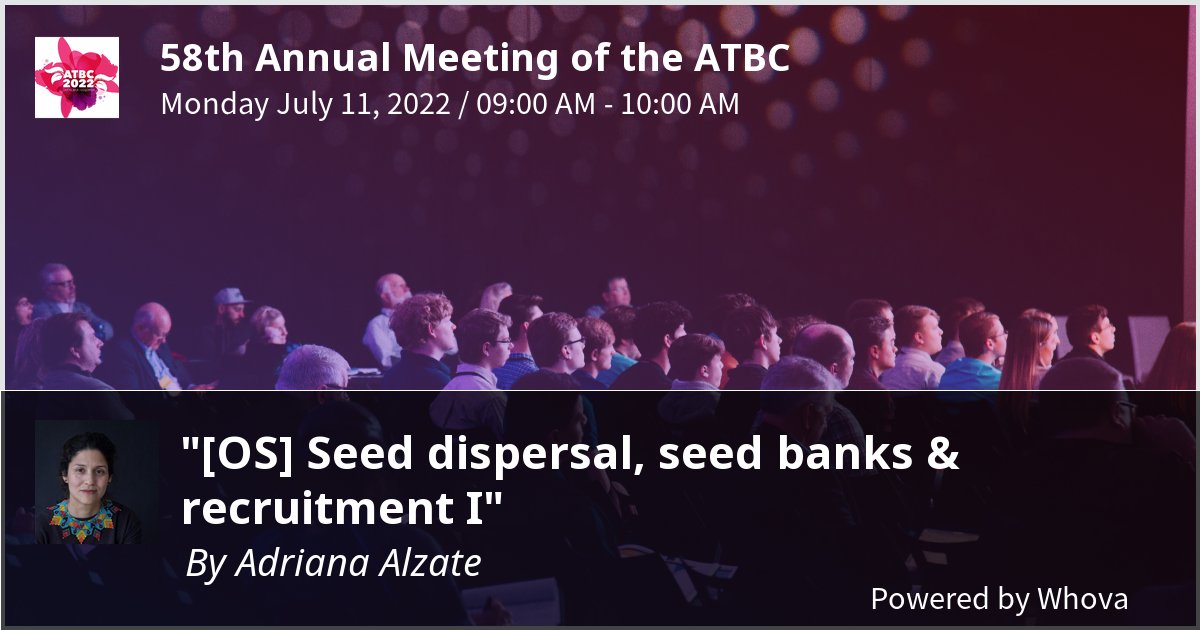 Interested to know whether dispersal is important for species range sizes? Dont miss my talk if you're attending the event! #atbc2022 #atbc #tropicalconservation #tropicalecology - via #Whova event app