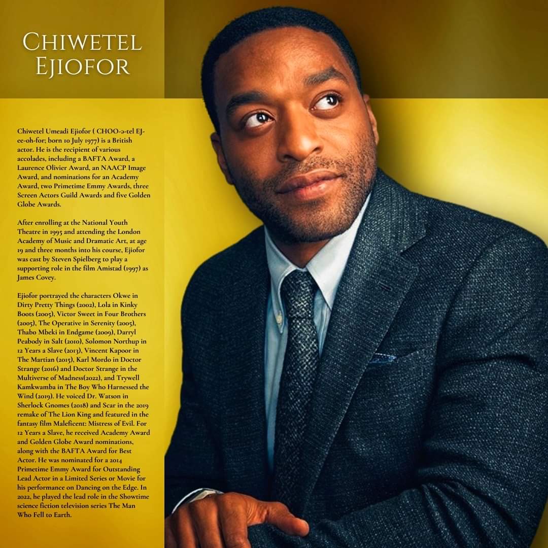 Happy birthday to Chiwetel Ejiofor.  
 