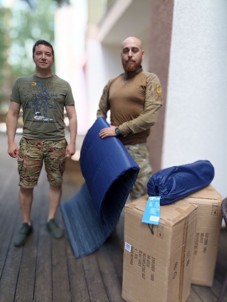 ActionsFirst's tweet photo. @esushchenko delivered today special karemats for snipers of SOF #Azov Kyiv #actionsfirstfoundation https://t.co/f5NCl4L9GQ