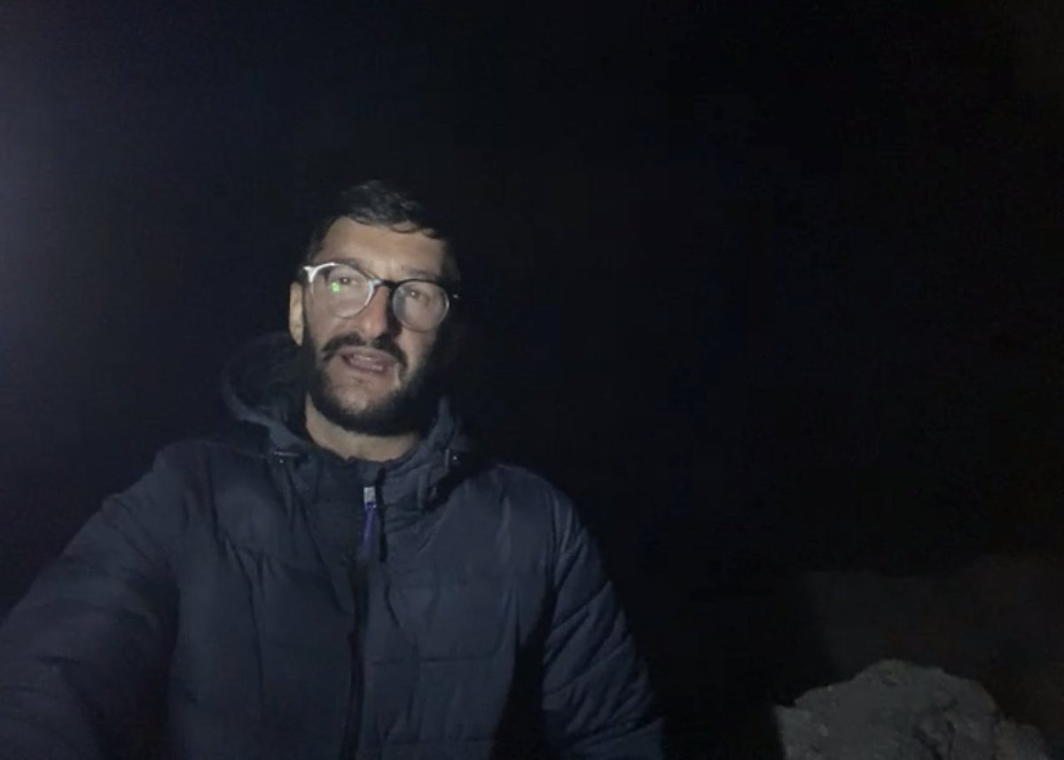 Milan <a href="/milan322/">Milan Sekulovic</a> now speaking to us live late at night from their #SaveSinjajevina solidarity camp high on a mountain directly blocking #NATO military grounds. They will be delivering a petition in person to the Prime Minister in a few days – sign on here: actionnetwork.org/petitions/save…