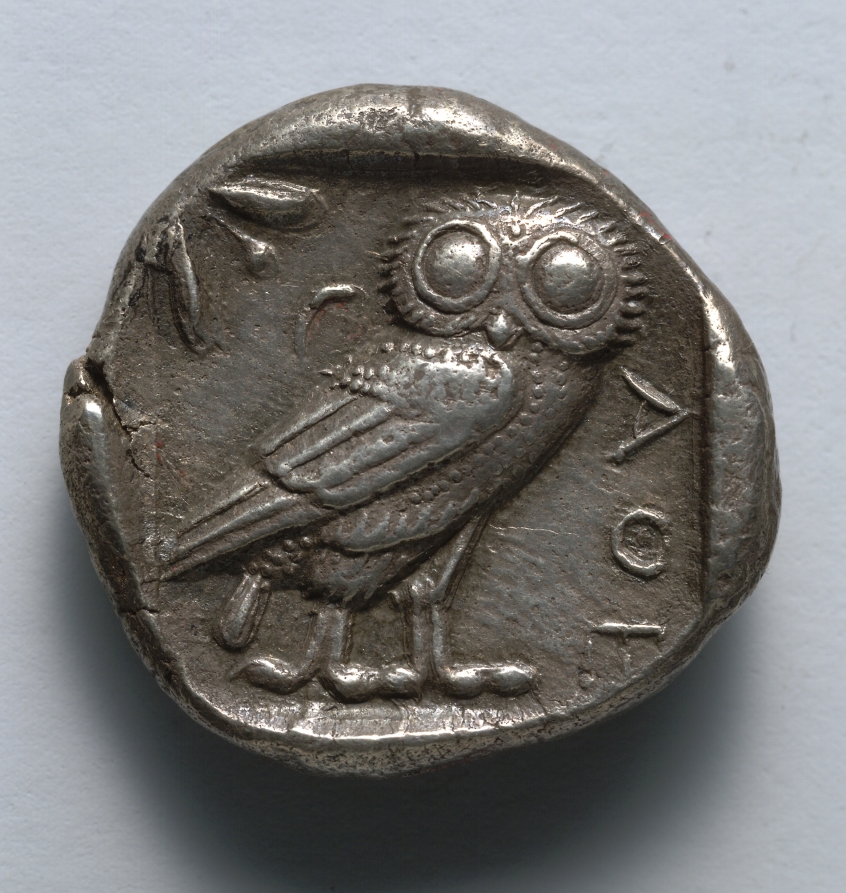 cma_greekroman's tweet photo. Stater: Owl (reverse), 514-407 BC #clevelandartmuseum #museumarchive https://t.co/gmprHR3gat https://t.co/MYQXmTOwWy