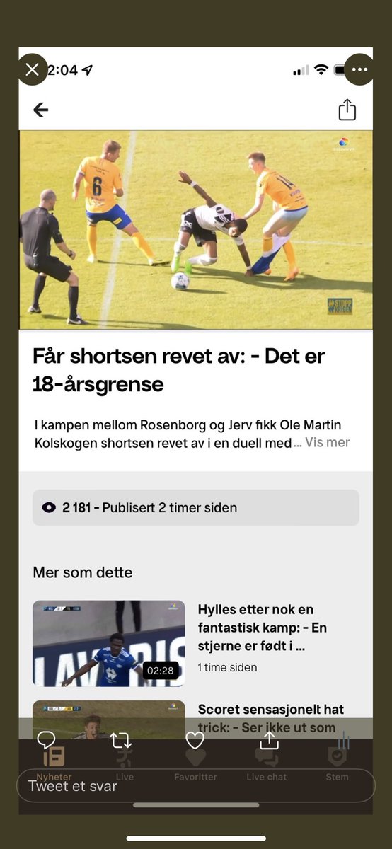iinge59's tweet photo. Har dommeren for dårlig vinkel her?⁦ble play on @Edvartsen⁩ https://t.co/VNSLbA8BWg