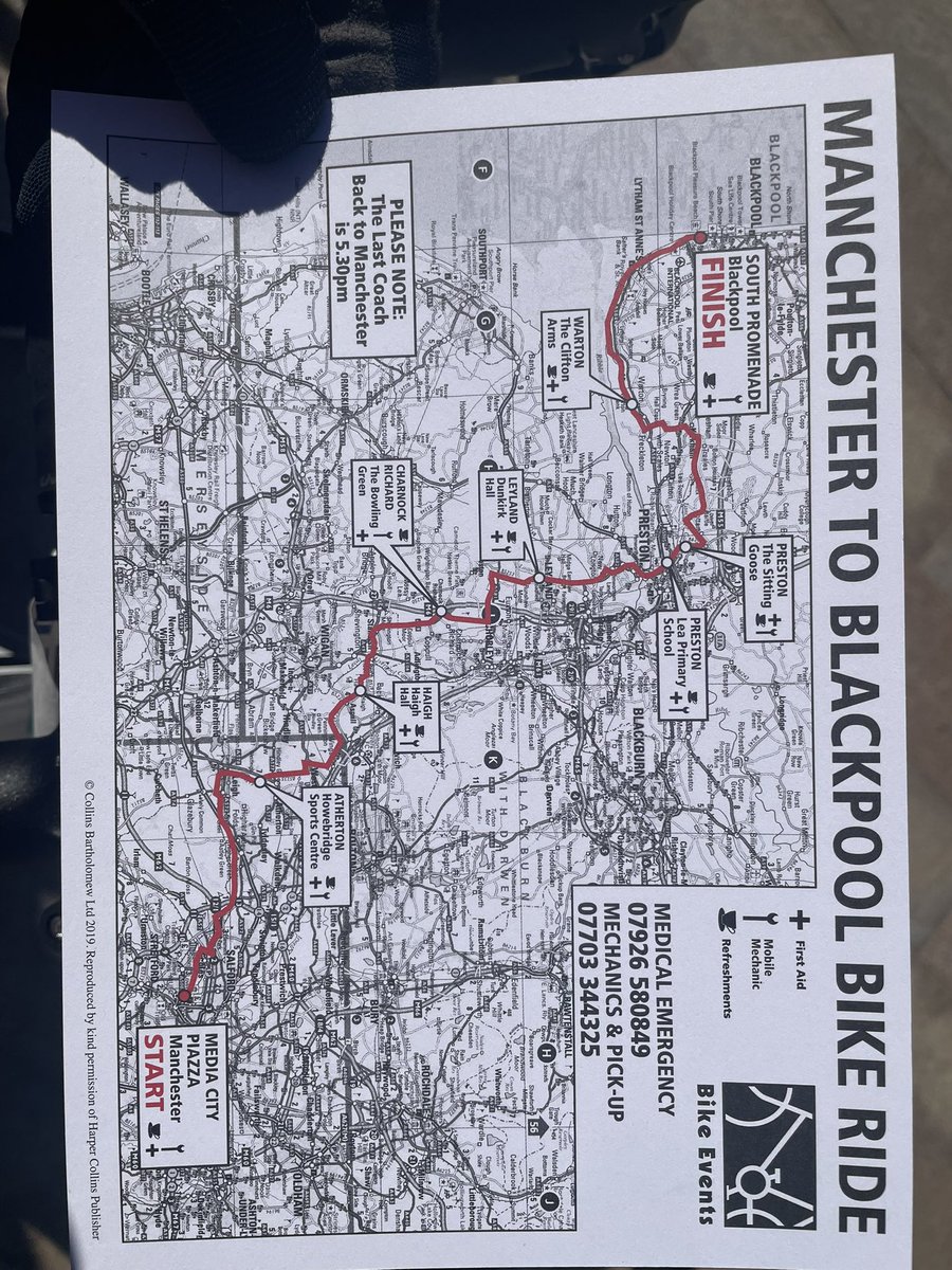 Laura_Wheelton's tweet photo. 101km cycled today from Manchester to Blackpool for the fire fighters charity! https://t.co/D7lUy7BAeT