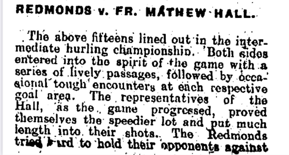 Cork Hurling History 🔴⚪️ on Twitter "There was also a match in the