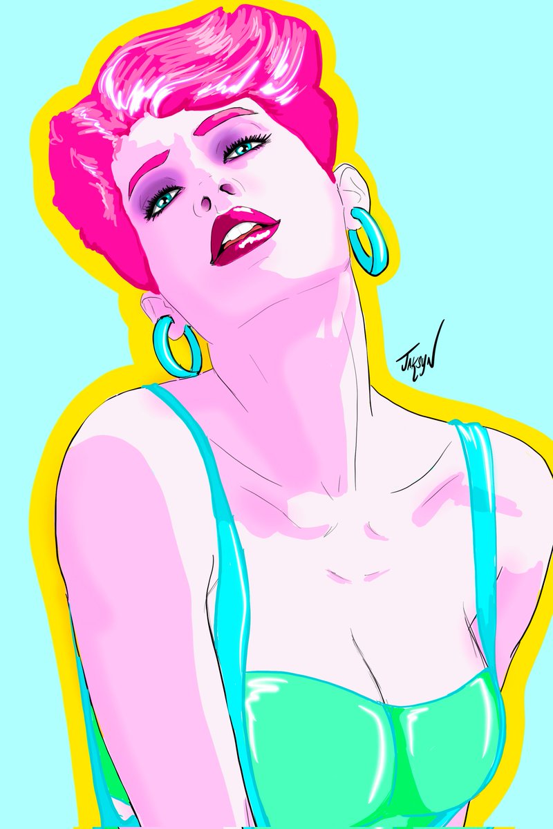 What's Up?! Dropped my new Art Piece "Retrowave Crave" on <a href="/jaksynart/">Jak Syn Art</a> 
Head over &amp; see the full piece! Inspired by my love of #retrowave

Drawn on Procreate
#retrowaveaesthetic #vaporwave #synthwave #jaksynart #pinup #Procreate #80s