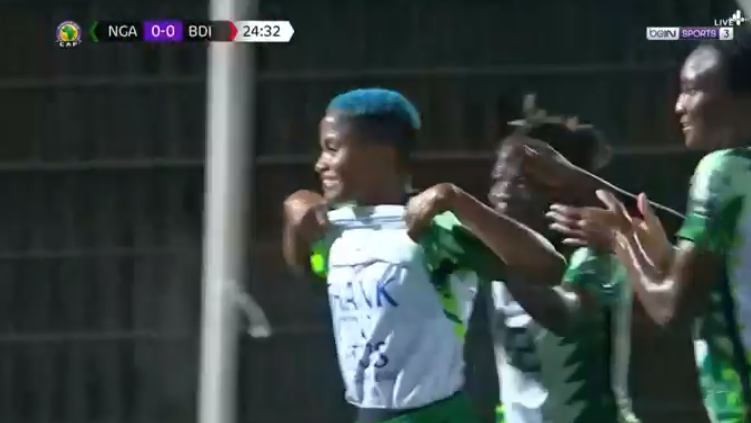 Foetbal247TBG's tweet photo. Nigeria 1 Burundi 0. Ajibade #NGABDI #WAFCON2022 #TotalEnergiesWAFCON2022 https://t.co/1fTV9sIr2V