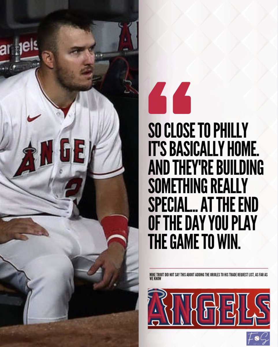 MLBONFAX's tweet photo. REPORT: Mike Trout adds Orioles to trade request list after 4-game sweep of Angels https://t.co/saRcd3MtBm