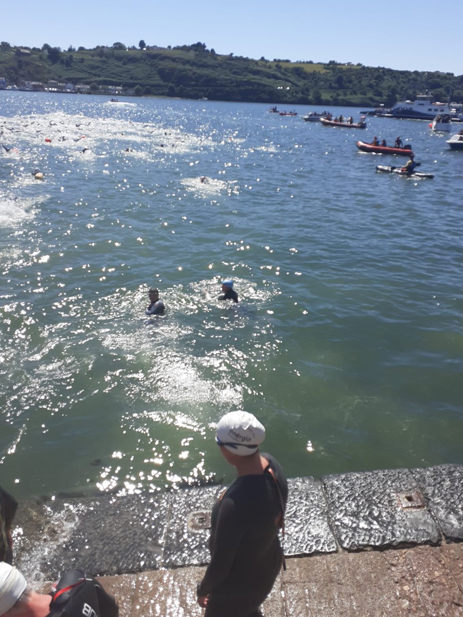 Great day for the #beattheferrymanswim , 600m across the River Barrow, from Ballyhack Co. Wexford to Passage East Co. Waterford 💫💫 <a href="/PassageCarFerry/">Passage East Car Ferry</a> 
Thanks to everyone involved 👍