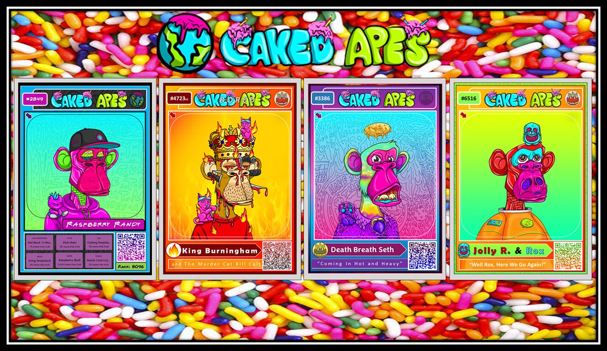 DrMilburn's tweet photo. Living in a @cakedworld, everything is a little sweeter. @CakedApes is one of my favorite #NFTProjects to make #DocXDCards for. Go get yourself a piece of @CakeNygard cake, tastes just as good off the floor.
🎂
#NFTCommunity #Web3Community https://t.co/fldDI7tU6o