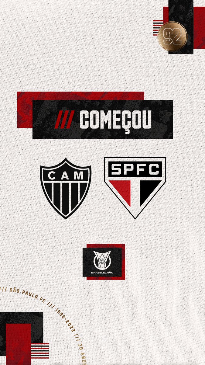 SaoPauloFC's tweet photo. Começou a partida em Belo Horizonte!

#Brasileirao2022 
#CAMxSPFC 
#VamosSãoPaulo 🇾🇪

🎙️ Narração #SPFCtv: https://t.co/Y86yGuxydx https://t.co/2k6OYY18Zd