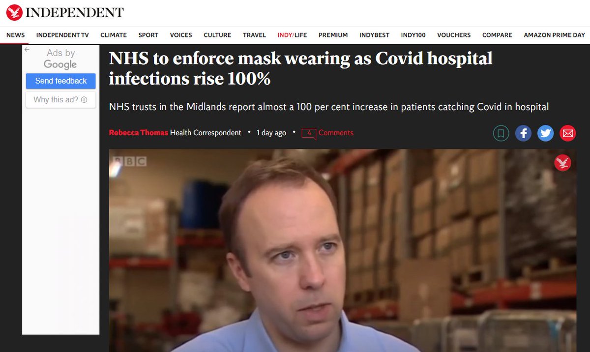beattrice_'s tweet photo. 🔴🔴🔴UK🇬🇧: COVID & Sanitary Protocol ▶
what a passionate back and forth!
After a month of telling HCW to relax
https://t.co/dWJnBiVSIi
▶📈+97% intra-hospitalar COVID infections
NHS adoptes
mandatory use🔽🔽🔽in NHS hospitals
masks😷aprons🥼gloves🧤
https://t.co/HU4T4gtFMh https://t.co/WLGVbNabDL