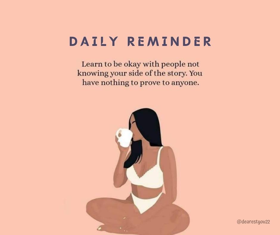 dearestyou22's tweet photo. Learn to be okay with people not knowing your side of the story.. 
.
.
.
.
#dearestyou #notetoself #notes #dailyreminder
#quotes #note2self #reminderoftheday #reminder #lifeinspiration #selfcare #mentalhealth https://t.co/tWVI4cdnmG