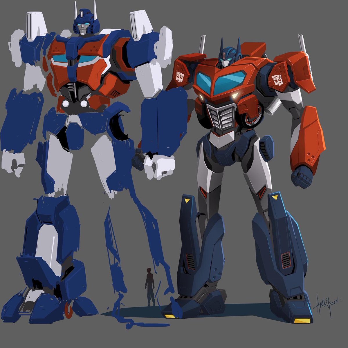 andypoondesign's tweet photo. Early sketch of Ultra Magnus and Megatron. @transformersofficial @hasbro #animation #fanart #characterdesign #ultramagnus #megatron #autobots #decepticons #cybertron #robotindisguise #g1 #robots #mechas https://t.co/bZartjFq9C