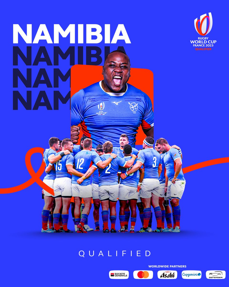 rugbyworldcup's tweet photo. Welcome back, Namibia! 🇳🇦

#RWC2023 https://t.co/2KA1G2NkZd