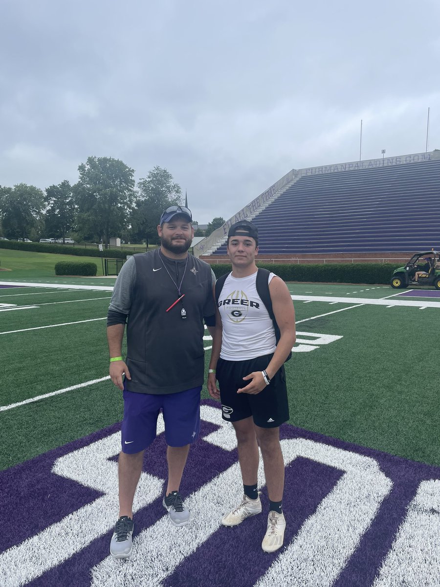 daimien_long's tweet image. Had a great afternoon @PaladinFootball camp. Huge thanks to the great program and coaches for the pointers to being a better athlete @CoachC_Byers @FurmanU @GreerSpeed @GreerRecruits @AthleticsGreer