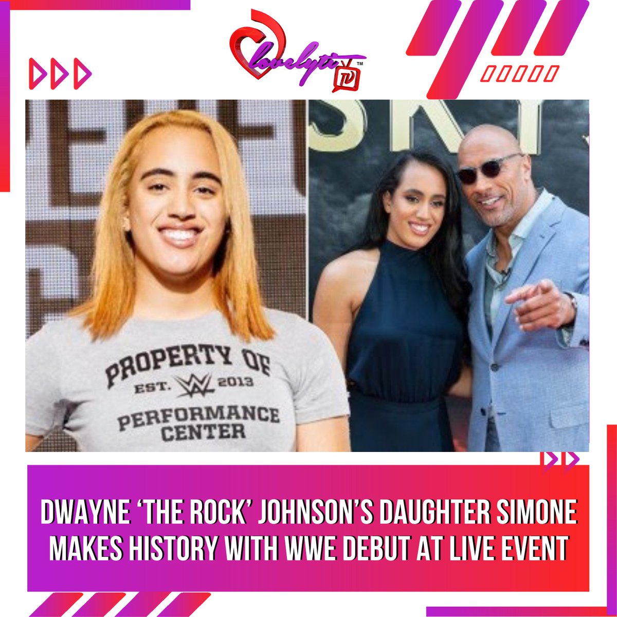 lovelyti's tweet photo. It's been more than two years in the making, but Simone Johnson is finally getting ready to make her WWE debut.
Thoughts??
#SimoneJohnson #Dwayne #Lovelytitv https://t.co/sMPdqshBt6