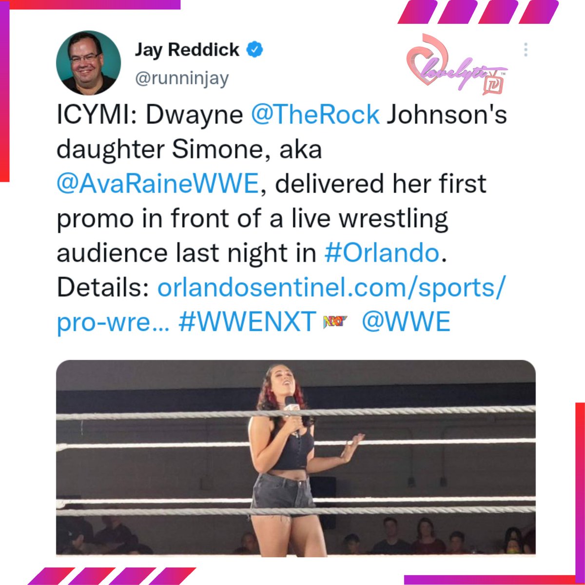 lovelyti's tweet photo. It's been more than two years in the making, but Simone Johnson is finally getting ready to make her WWE debut.
Thoughts??
#SimoneJohnson #Dwayne #Lovelytitv https://t.co/sMPdqshBt6
