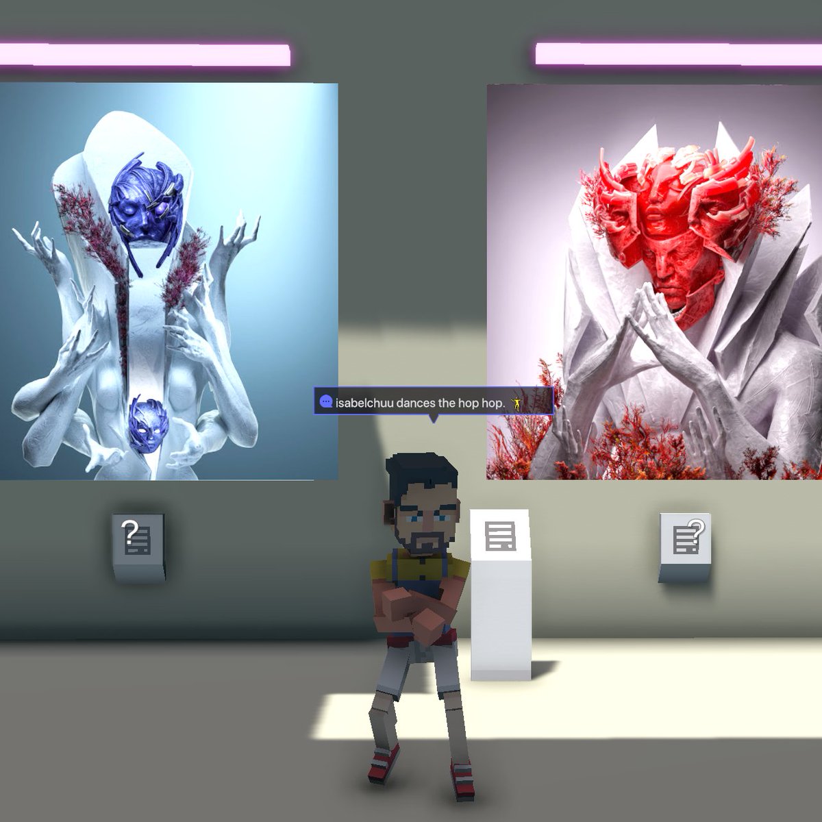 Isabell54537402's tweet photo. @TheSandboxGame @MOCDA_ I just participated in the #TheSandbox weekly contest for a chance to win 200 mSAND! Here is my favorite piece from the ‘Impossible Worlds’ exhibition, check out my screenshot below!
👇 https://t.co/prd4kkPYj5