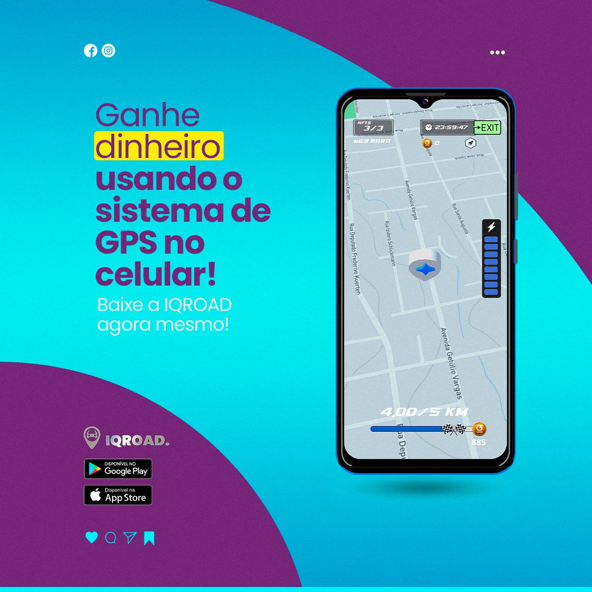 iqcoingames's tweet photo. Imagina aproveitar a caminha, passeio ou ida ao trabalho para fazer uma renda extra? 🚗 Isso só é possível com a IQROAD, o aplicativo que utiliza o sistema de GPS para te remunerar por quilômetro percorrido. Quer saber mais? Acesse https://t.co/z1tzVY1RBP e baixe já! 🚙 https://t.co/uXk9nxf27H