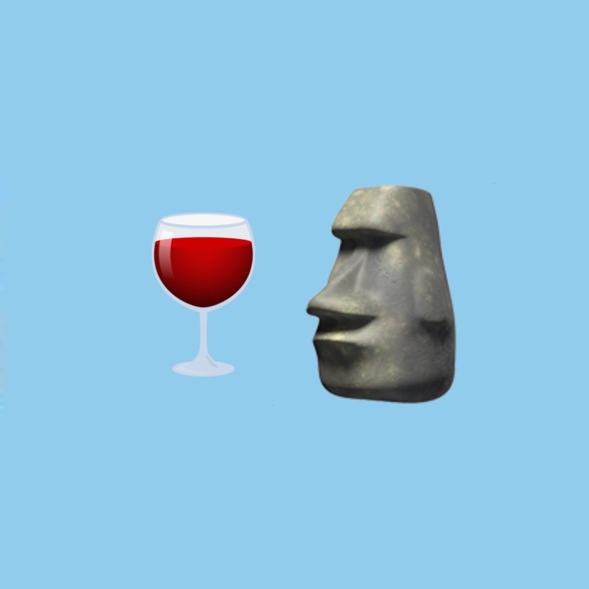 emoji de moai com vinho* : r/HUEstation