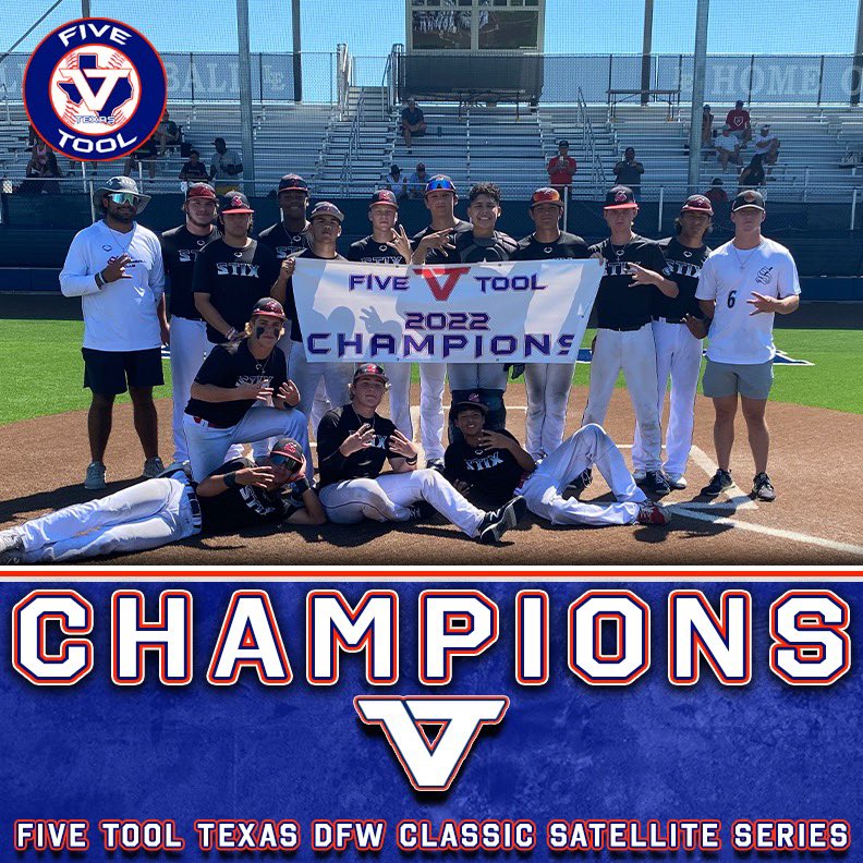 ✭Five Tool Texas✭ (@fivetooltexas) on Twitter photo 🏆Champions🏆
Congrats to <a href="/StixBaseballTX/">Stix Baseball</a> East 2024 Prospects Red on winning the 16U American Division Championship of the <a href="/FiveTool/">Five Tool Baseball</a> Texas DFW Classic Satellite Series.
#WatchEm 🏆Champions🏆
Congrats to <a href="/StixBaseballTX/">Stix Baseball</a> East 2024 Prospects Red on winning the 16U American Division Championship of the <a href="/FiveTool/">Five Tool Baseball</a> Texas DFW Classic Satellite Series.
#WatchEm