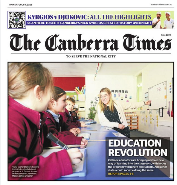 DrLSHammond's tweet photo. “Catholic educators are moving towards explicit, direct instruction over inquiry based learning and the early results are very promising." Yes they are. Well done @rossefox, Catalyst team and the wonderful administrators and staff from Canberra-Goulburn CE schools. https://t.co/f4o2TotPK6