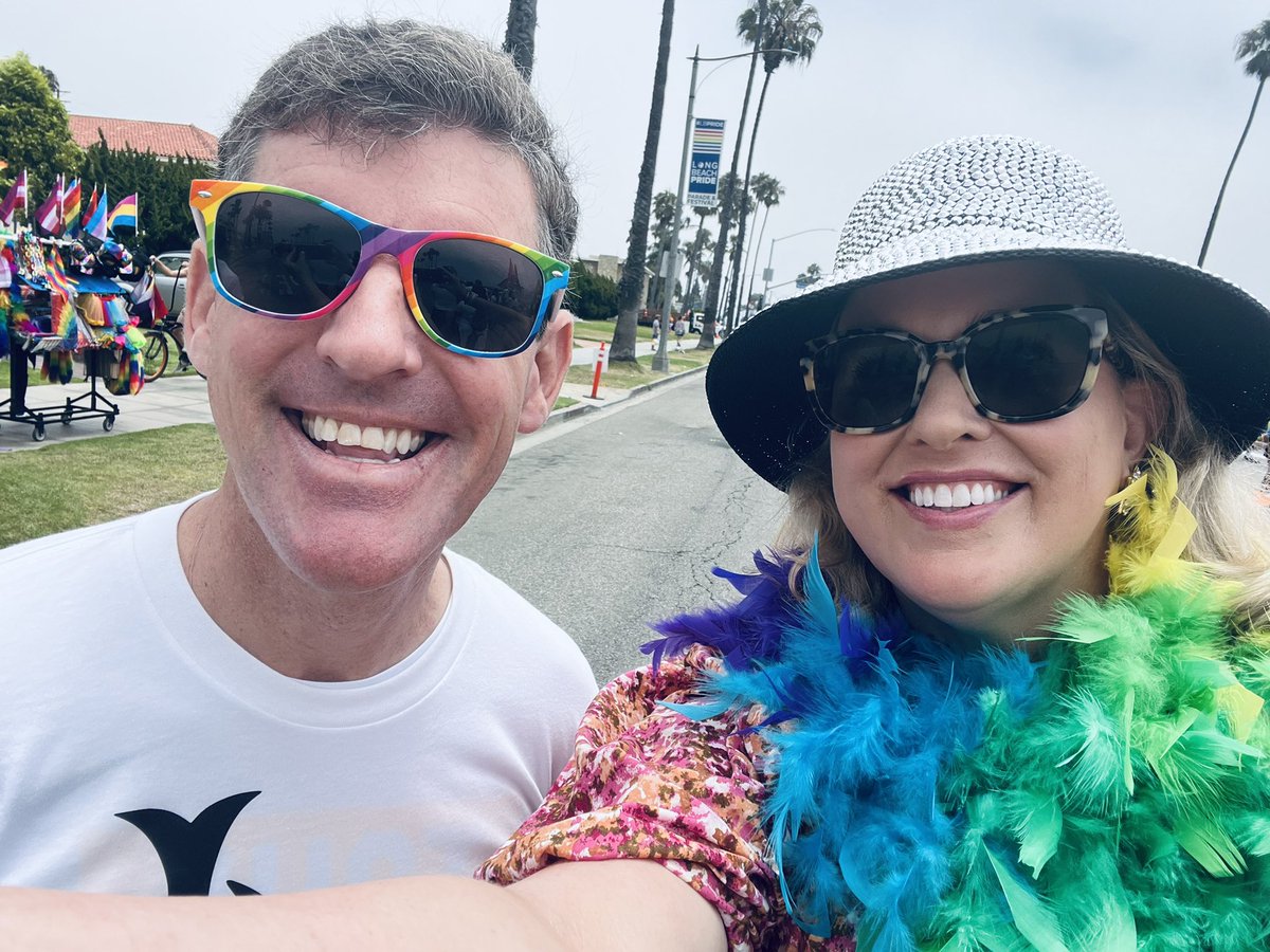 AndyFeeUCSD's tweet photo. Great day with @LBSUAthletics family at the #LBPrideParade today! Nicole and I had a blast and appreciate our @LongBeachCity community! https://t.co/pMjbvJSesz
