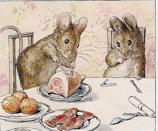 No thoughts today, just Beatrix Potter mice 🐁 