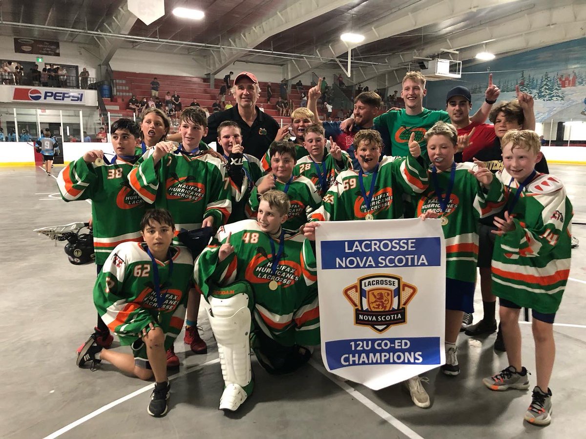 LacrosseNS's tweet photo. Whoop! More Lacrosse NS provincial tournament results!
Taking the 12U Co-ed banner are the @hfxlax , with a 5-4 win over the @wolveslacrosse1’s Wolfpack.
Taking the 14U Co-ed banner are the Wolves, with a 4-0 win over @smbstorm .
STILL more to come! https://t.co/ndJGcBrgf2