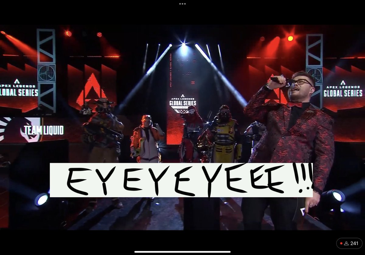 dudeitsharrison's tweet photo. Eyeyeyeyeeeeeeeee 

ALGS. Iykyk..

#agls #ApexLegends #agls2 #ea https://t.co/M2jvpCPkiH