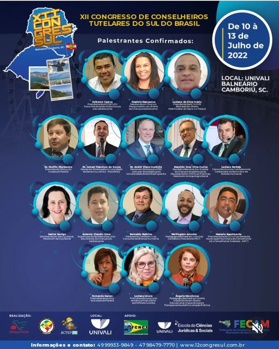 FECAM_SC's tweet photo. A FECAM participa hoje do CONGRESSUL, Congresso de Conselheiros Tutelares 2022. O evento é um dos maiores do país e reúne em média mil conselheiros por edição, em sua programação conta com a participação de autoridades locais, federais e nacionais. https://t.co/uFM9VCI1QI