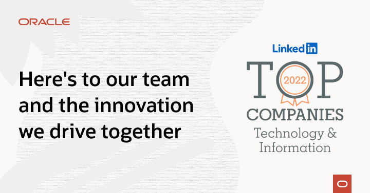 Patrick_H's tweet photo. Oracle has been ranked #8 on the 2022 LinkedIn Top Companies list in the Technology &amp; Information industry in the U.S. Thanks @LinkedIn for the recognition! https://t.co/GquKDTzsbN #LinkedInTopCompanies https://t.co/FeTLbkmqtf