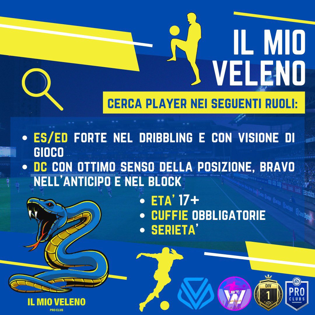 Valutiamo tutti i ruoli per le prossime stagioni di vpl vpg lnd entrate sul lin p scriveteci nel Twitt💪🏻
discord.gg/EvZ2CXKb
<a href="/PROCLUB_ITALY/">PROCLUB_MERCATO</a> <a href="/VPLItaly/">VPL Italy 🇮🇹</a> <a href="/ILOVEPROCLUB1/">ILOVEPROCLUB1</a> <a href="/chetorneo/">Chetorneo eSports</a> <a href="/MercatoFifaPro/">🇮🇹 𝗠𝗲𝗿𝗰𝗮𝘁𝗼 𝔽𝕚𝕗𝕒 ℙ𝕣𝕠 💜</a> <a href="/pctransfermarkt/">🇮🇹 PRO CLUBS TRANSFERMARKT🔍</a> <a href="/Mercato_FVPA/">Calciomercato Fvpa</a>