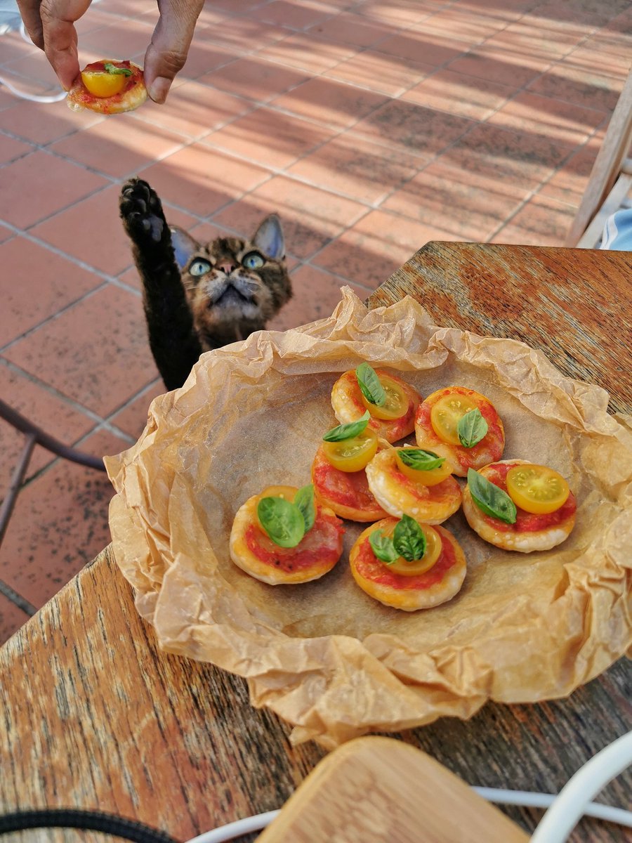 Eccomi qua mentre arpiono - insomma, provo ad arpionare - almeno 1 pizzetta con l' #Emmentaler che la <a href="/s_longinotti/">sandra longinotti</a> ha fatto per #StyleofFood 😁