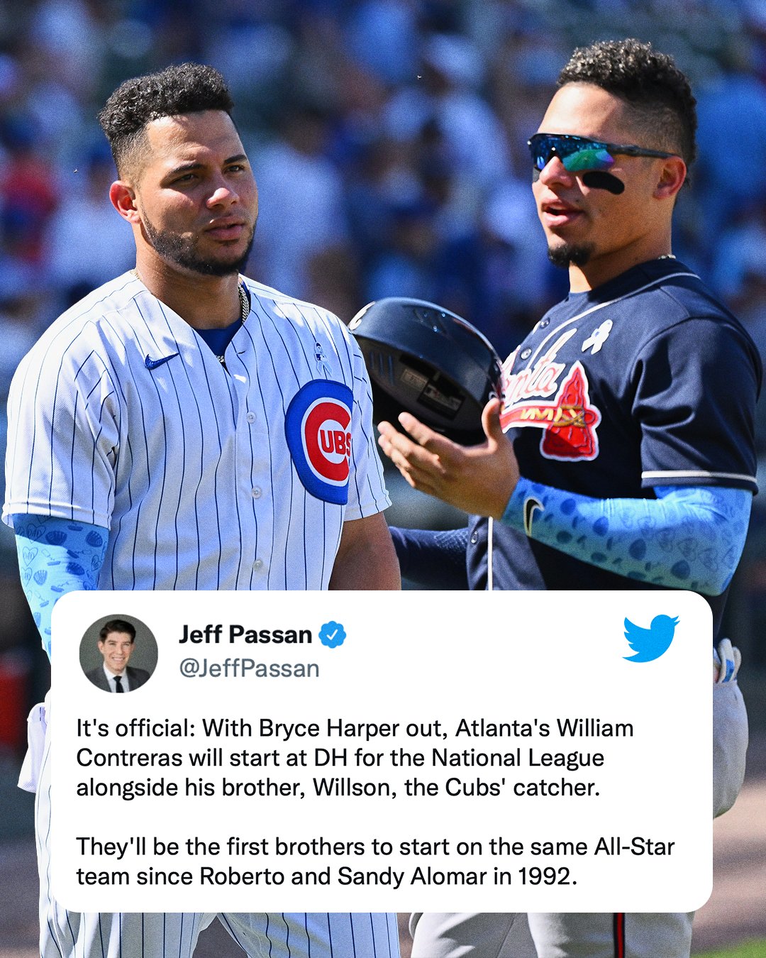 ESPN on X: The Contreras brothers will start together in the MLB