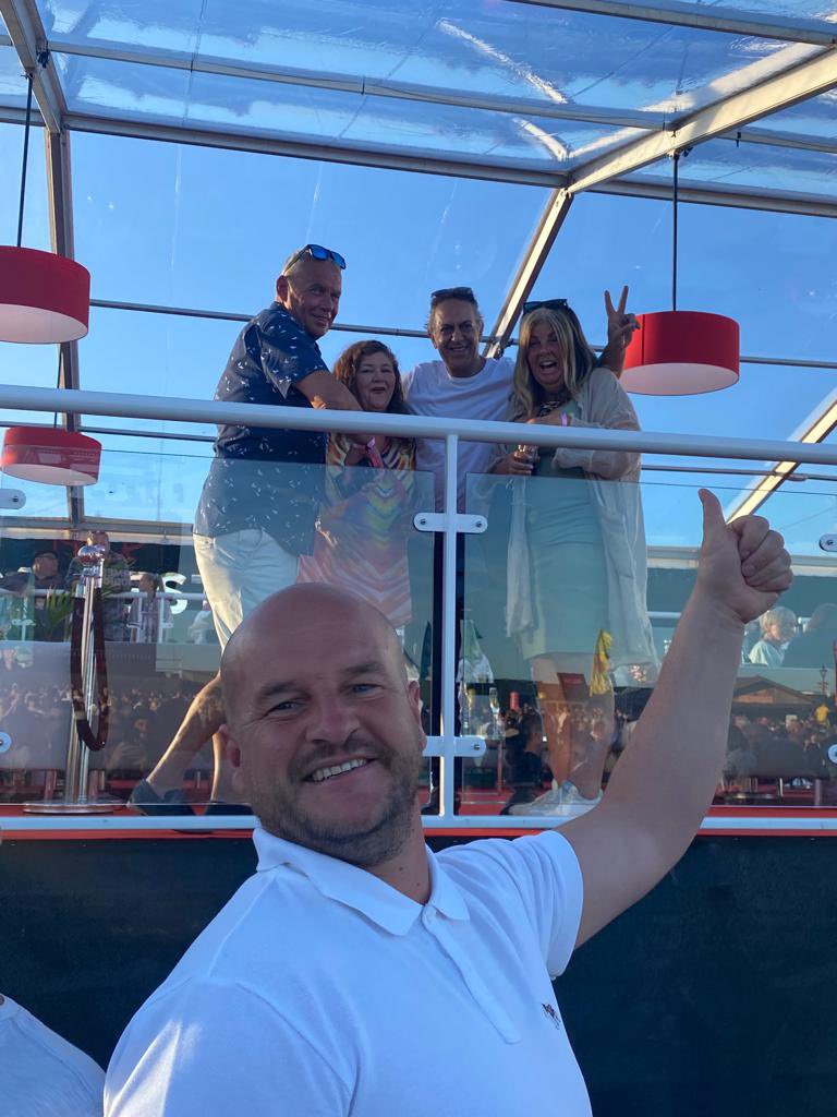 imps1975's tweet photo. @petercrouch Dev VIP at Lytham proms. Got his attention and photo by shouting pass the pod ! My wife was clueless but got me the photo ! https://t.co/O5OufNOMRi