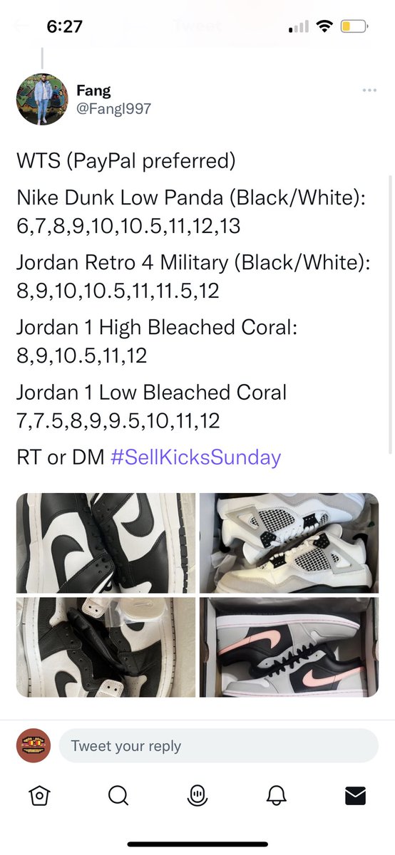 Ghoulishhh3's tweet photo. 🚨 scammer alert 🚨 

same dude that always posts on @SellKicksSunday. He just changes @
trying to scam

rt to spread awareness https://t.co/aH3SjiJilV