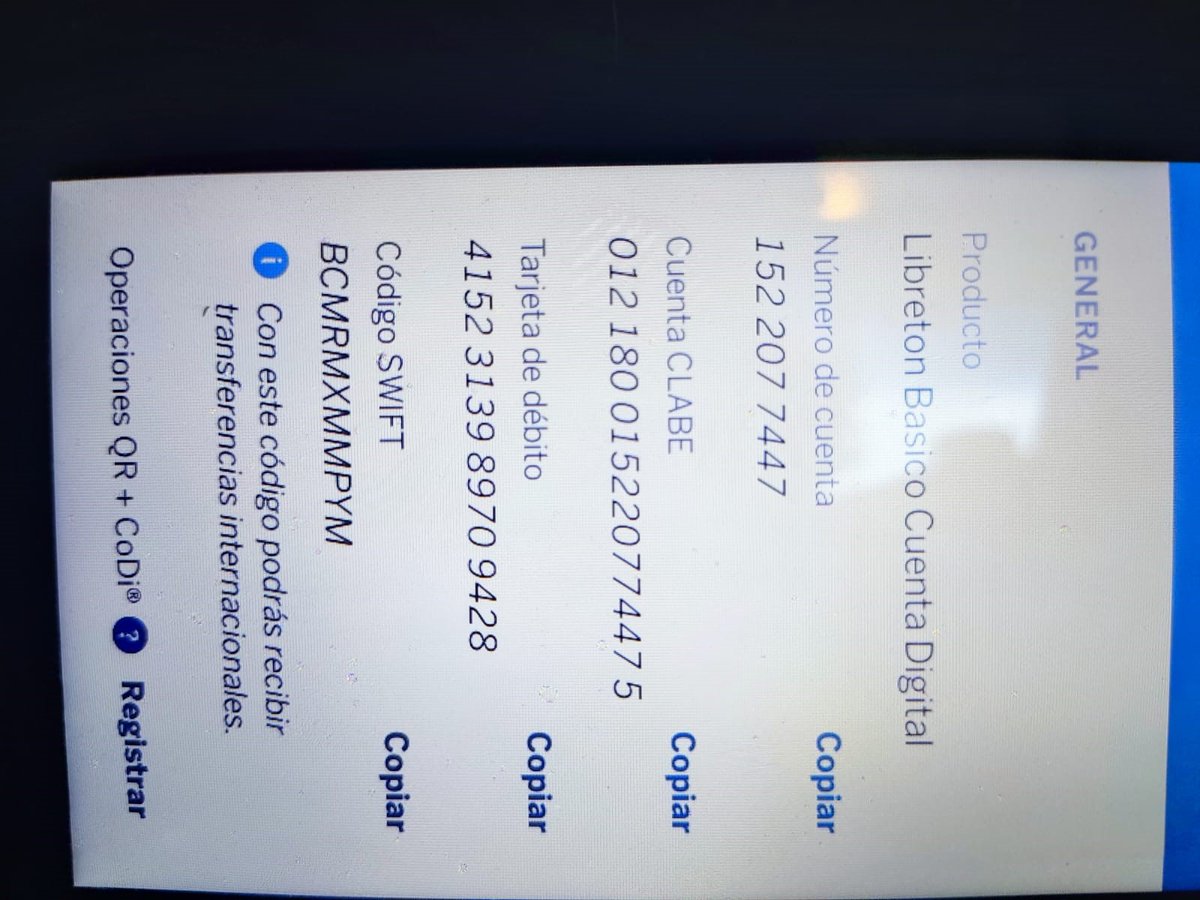 CarrenoLic's tweet photo. @marluzdedia @lupita_GD buena tarde, se tuvo un problema con la primera tarjeta que aperturo la mama de Juanito, esta es la nueva informacion que nos hicieron llegar por quien guste apoyar. https://t.co/ynJKZAgfTx