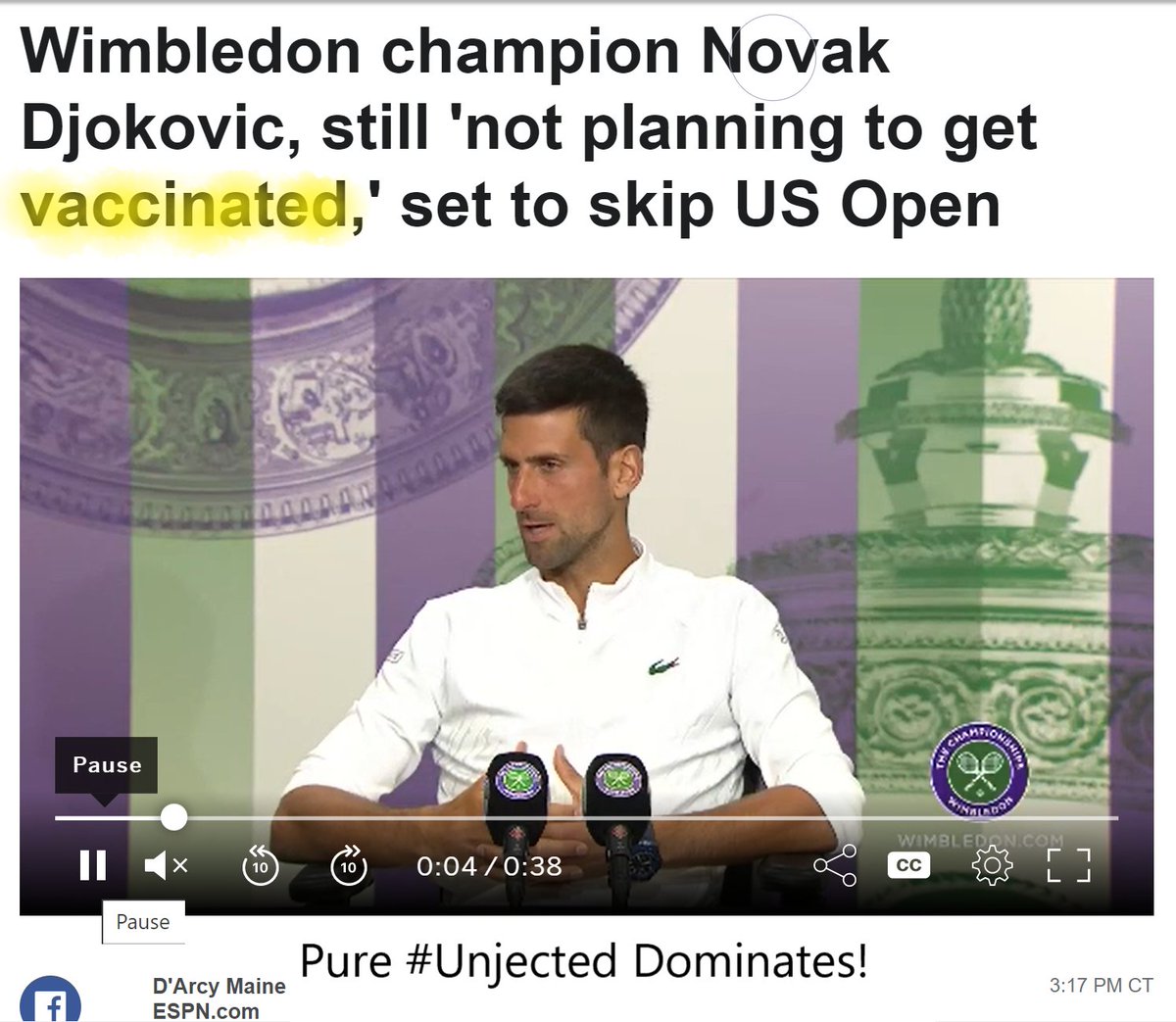 P_McCulloughMD's tweet photo. All you kids aspiring to be champions-- Stay pure, stay #unjected. https://t.co/FrpbP55beo