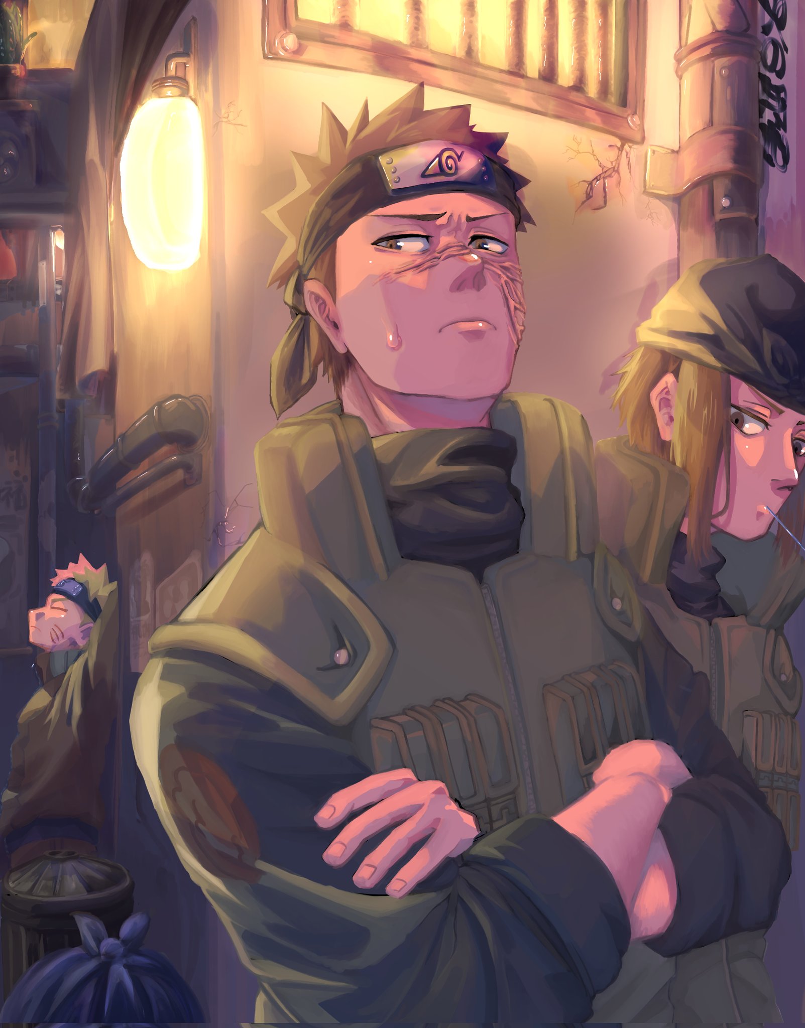 玖🍵 on X: ゲンマさんとライドウさん、ナルトのことを陰ながら見守ってたらいいなという妄想 #NARUTO #イラスト  t.coh0xcttYGlX  X