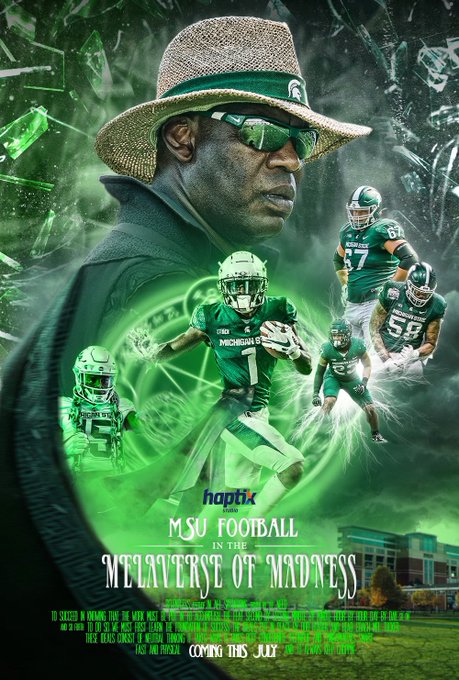 Mel Tucker in a movie poster