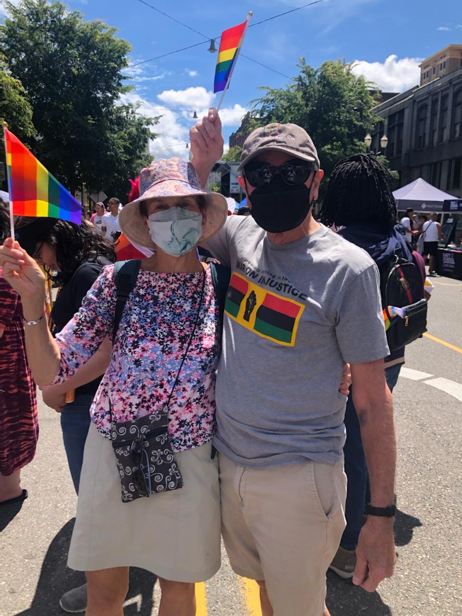 Yesterday my parents went to Pride in their town. We weren't there. They didn't mention it ahead of time. They just went. 
Because they're proud and they know what allies look like. We love it. 🏳️‍🌈🌈🏳️‍🌈
