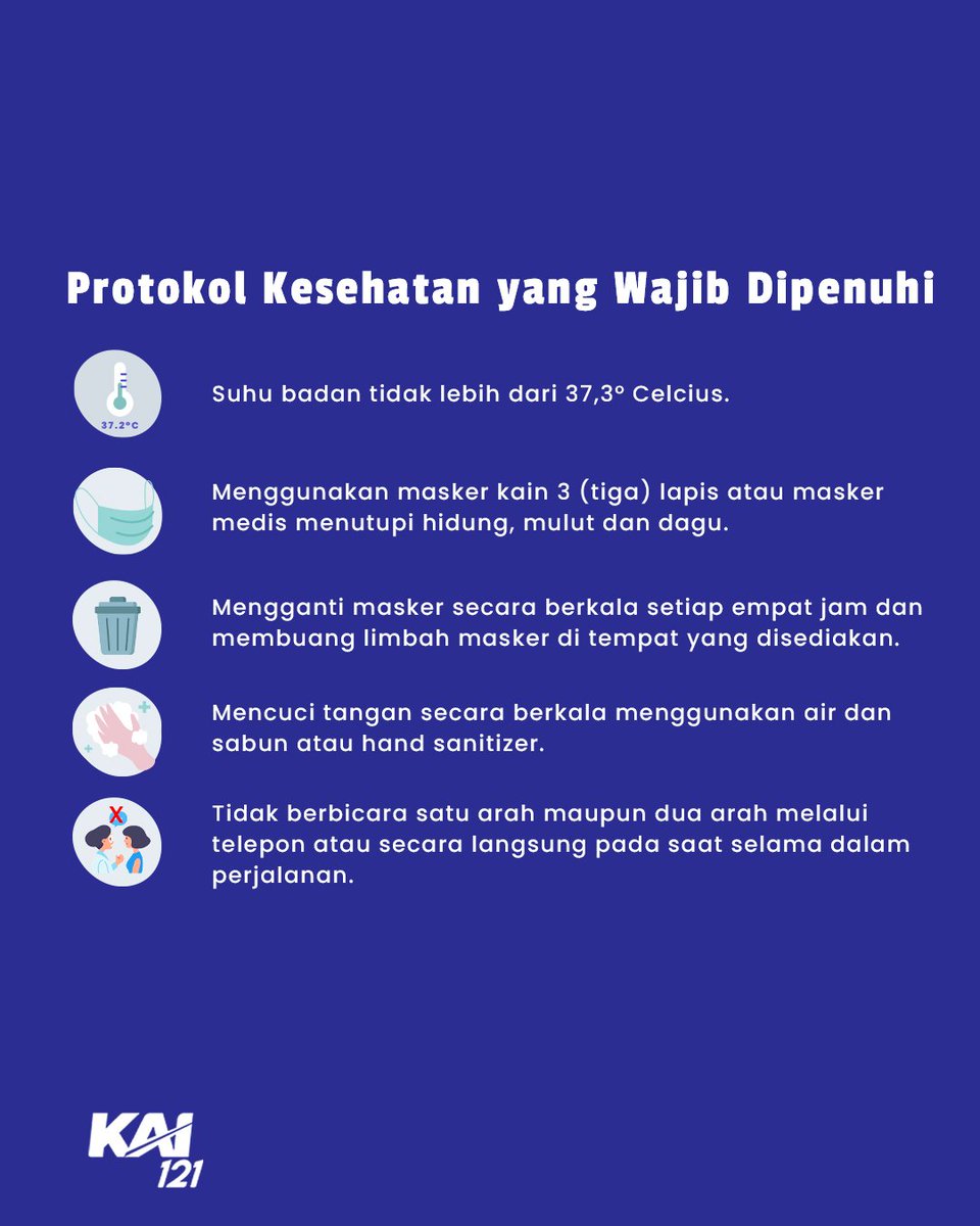 KAI121's tweet photo. Update Persyaratan Naik KA Mulai 17 Juli 2022

Merujuk pada SE No. 72/2022 Kemenhub, penumpang KA antarkota yg sudah divaksin dosis ketiga (booster) tidak diwajibkan melakukan skrining.

Untuk detailnya, cek tabel di postingan ya.

#KAI121
#UpdatePersyaratanNaikKA
#NaikKeretaLagi https://t.co/UR29mRGrvQ