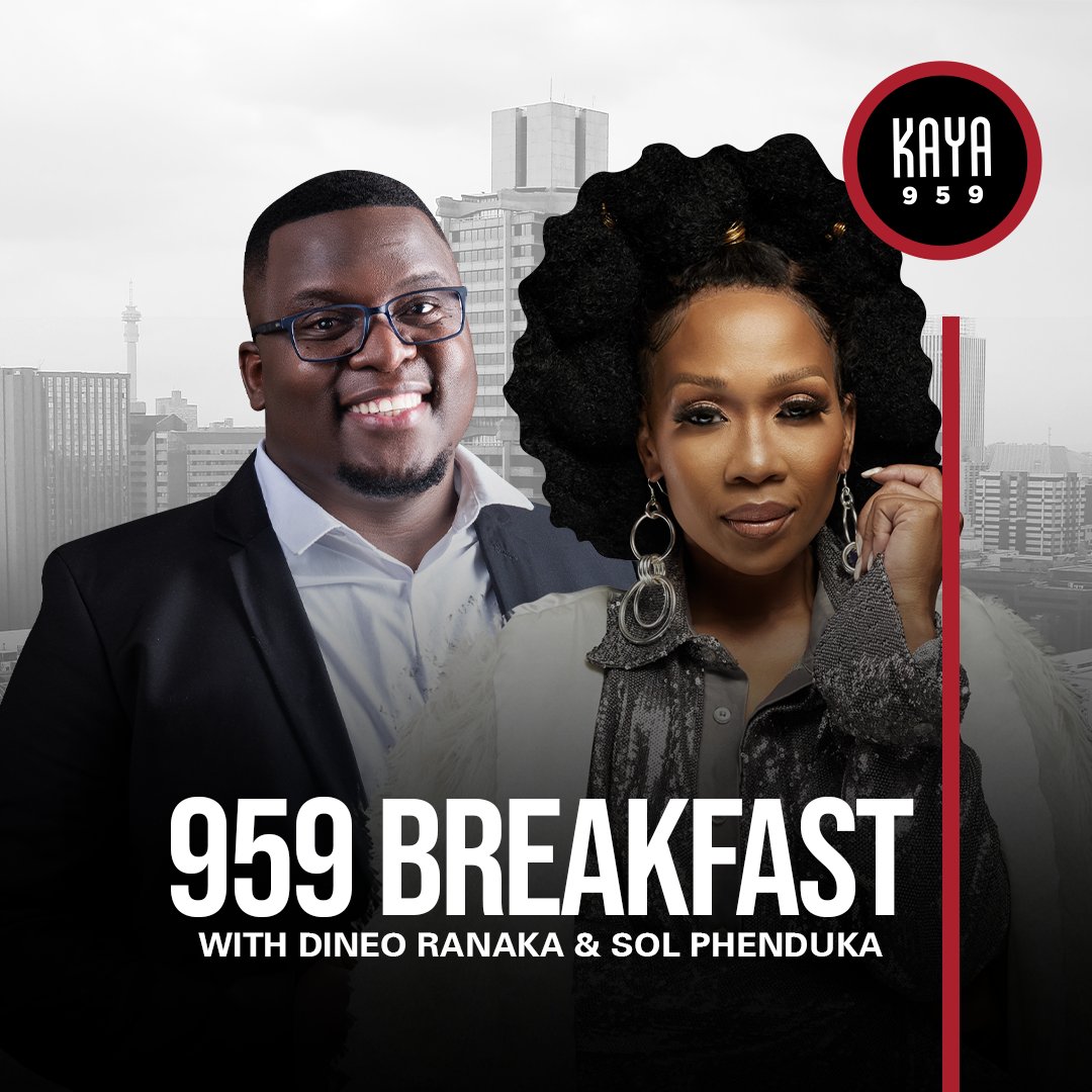 It's a new week! #959Breakfast with @dineoranaka and @Solphendukaa is where you want to be.