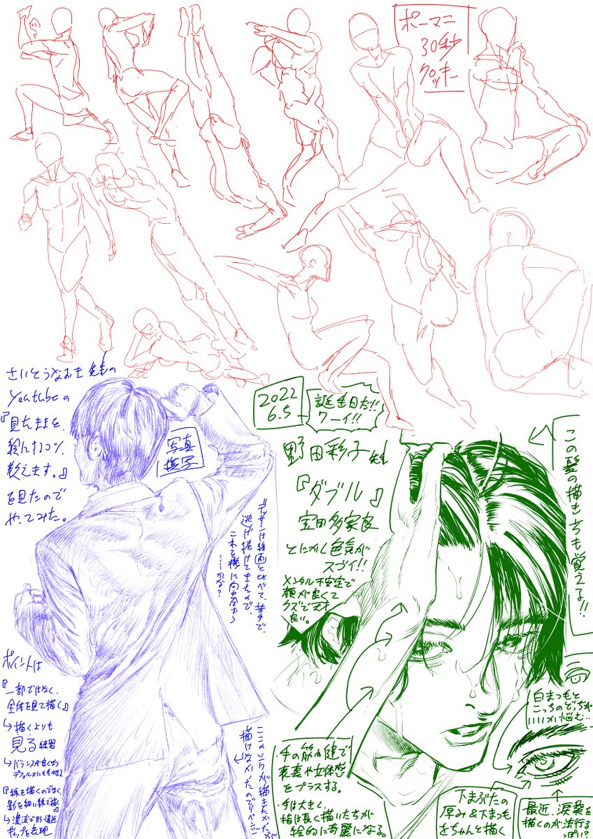 ラクガキ&練習絵6月分まとめ #模写 #ラクガキ #練習絵 https://t.co/zQJgToXBYc 