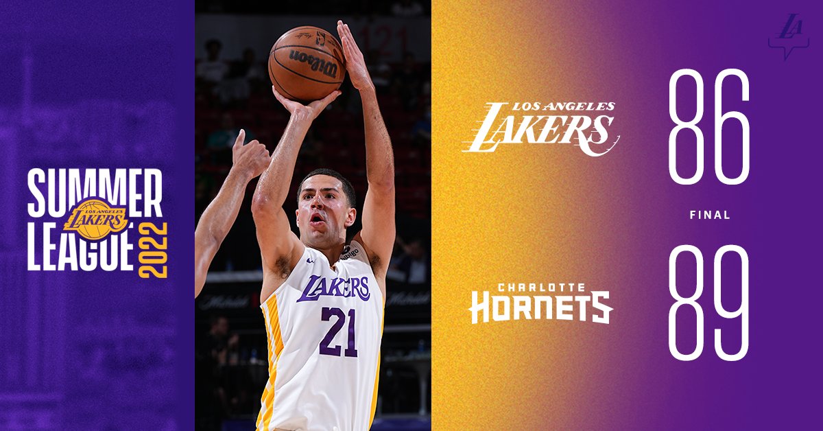 Lakers's tweet photo. A sudden death thriller! 
See you on Tuesday!

#LakersSummer https://t.co/AKVn6UfPtU