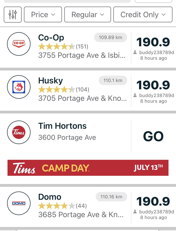 biditinhere's tweet photo. @briankozak Get the Gas Buddy app and you will always find the cheapest in town. https://t.co/6qveo1tk7Y