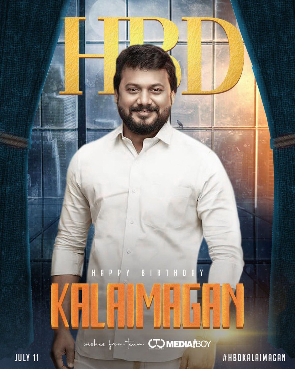 Team @CtcMediaboy wishes a very happy birthday to the creative & hardworking producer/distributor @Kalaimagan20 #KalaimaganMubarak 

#HBDKalaimaganMubarak 🔥🎂💐 sir

Have a rocking career ahead